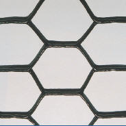 PVC Coated Hex Fence, One inch 2'`x 150'